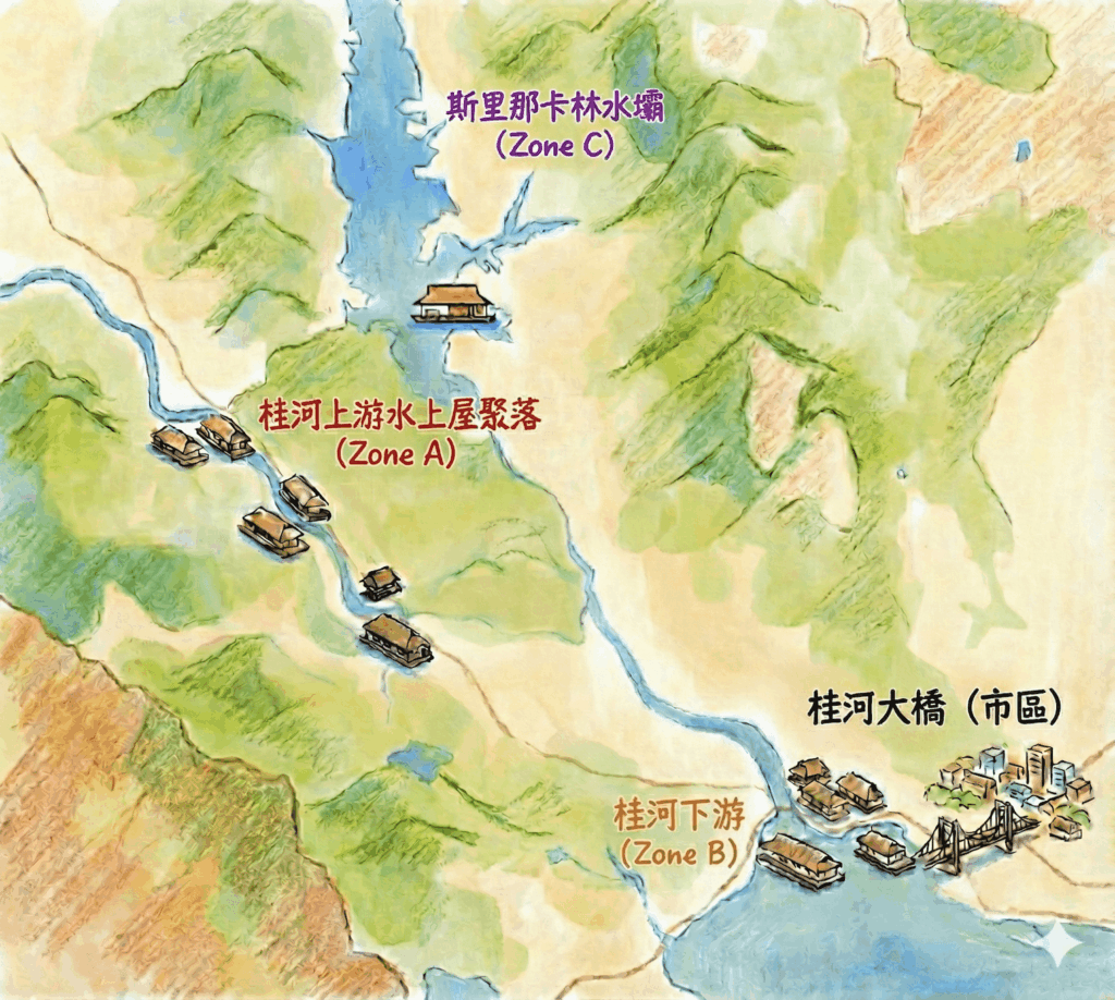 ▲ 北碧住宿推薦 / 三大水上屋聚落