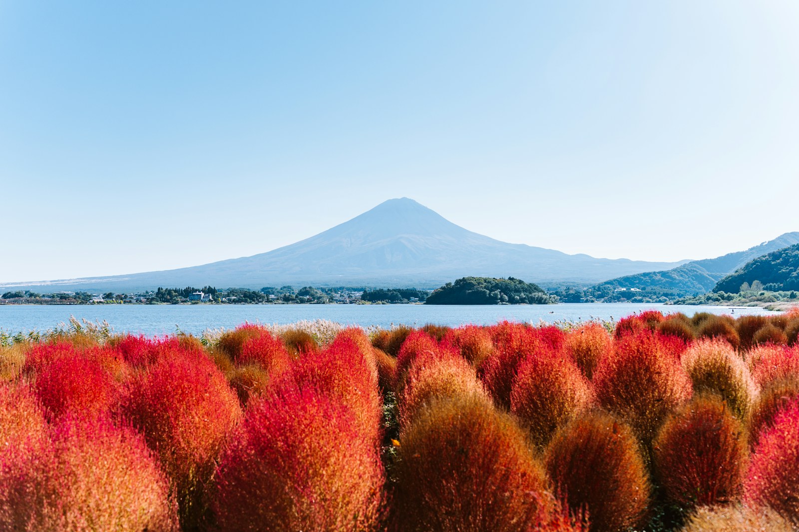 日本富士山與河口湖風景